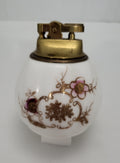 Handcrafted Vintage Ceramic Lighter Hand Painted details in Gold Tones