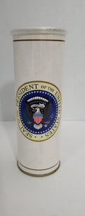 Authentic Bill Clinton White House Presidential Seal Cigar Canister.